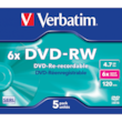 DVD-RW 6X avec pochette (5 pièces)