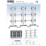 Meuble Mobile Haut de Gamme pour Mur d'image 3x3 = 9 Ecrans de 45 à 55 pouces