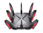 AX6600 Tri-Band Wi-Fi 6 Gaming RouterSPEED: 574 Mbps at 2.4 GHz + 1201 Mbps at 5 GHz_1 + 4804 Mbps at 5 GHz_2SPEC: 8× Antennas, Broadcom 1.5 GHz Quad- Core CPU, 1× 2.5 Gbps WAN Port + 1× Gigabit WAN/LAN Port + 3× Gigabit LAN Ports, USB 3.0 Port + USB