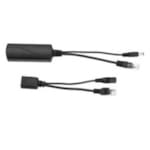 Paire SPLITTER PoE Actif DC-24V DC+2RJ45 in/DC+2RJ45 out: RJ45+Alim