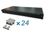 TIROIR OPTIQUE 19" 24 PORTS 1U 24 TRAV. SC DUPLEX MULTIMODE