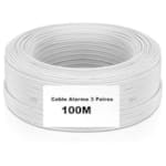 CABLE D'ALARME 3 PAIRES BOBINE 100M 6 X 0.22 BLANC