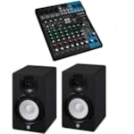 SYSTEME DE SONORISATION KIT DE 2 HAUT-PARLEURS AMPLIFIES + TABLE DE MIXAGE AVEC EFFETS