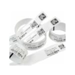 Zebra Z- band Ultrasoft With adult seize adhesive closure 25mm*279  mm Adult Size 175/Roll  coe 25,4mm colour withe