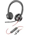 Poly Casque BLACKWIRE 8225 USB-C + Adaptateur USB-C/A