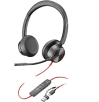 Poly Casque BLACKWIRE 8225 USB-C + Adaptateur USB-C/A