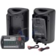 SYSTEME DE SONORISATION KIT DE 2 HAUT-PARLEURS AMPLIFIES + TABLE DE MIXAGE INTÉGRÉE STAGEPAS 600BT
