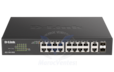 SWITCH 16 GIGABIT POE+ PORTS SMART MANAGED+ 2 COMBO RJ45/SFP PORTS DLDGS-1100-18PV2