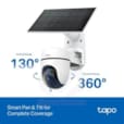 Kit de surveillance avec caméra 2K panoramique/inclinable + panneau solaire TAPO C610 KIT