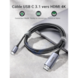 Ugreen CABLE USB-C TO HDMI - 1.5 mètre (Model : MM142) MM142-1.5M