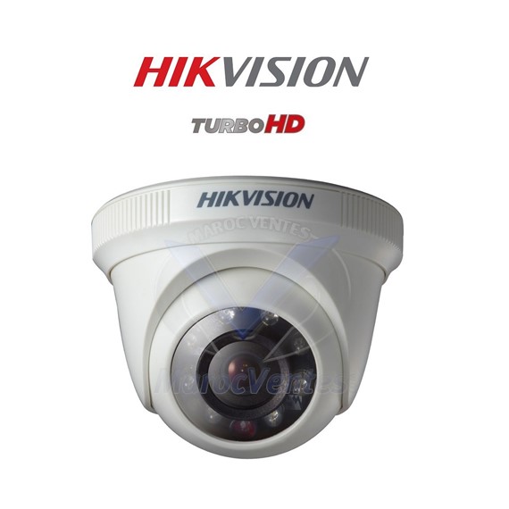 Caméra de vision nocturne dôme (blanc)720 P HD Intérieur IR tourelle DS-2CE56C0T-IRP