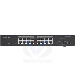 Commutateur Géré dans le Cloud Gigabit à 18 Ports avec 16 Ports PoE  2 emplacements SFP
