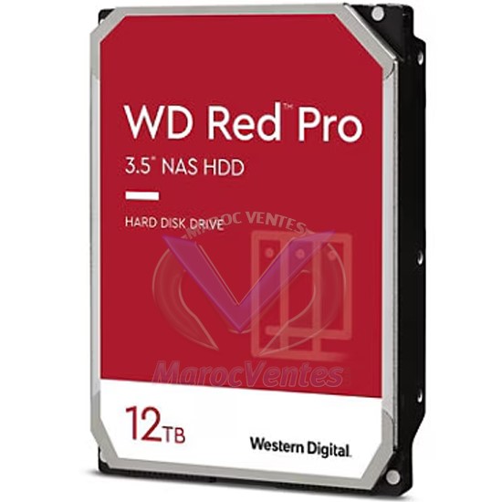 WD 12 TB WD RED PRO NAS HARD DRIVE - 7200RPM 256 KO CACHE WD122KFBX
