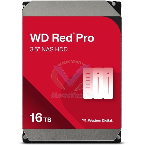 Disque Dur 3.5" 16 To Western Digital WD Red Pro 16 To 7200 RPM WD161KFGX