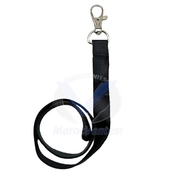 Cordon 15mm polyester satin imprime quadrichromie par sub  Crochet nickele pour cordon 15 mm Fermoir securitaire plastique noir pour cordon 15mm Cordon 15mm Polyester