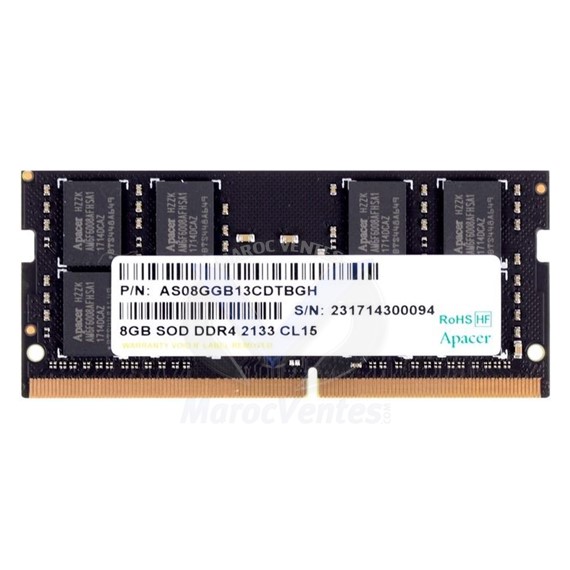 Mémoire 8GB DDR4 SODIMM 2133MHz Pour PC Portable AP-ES.08G2R.KDH