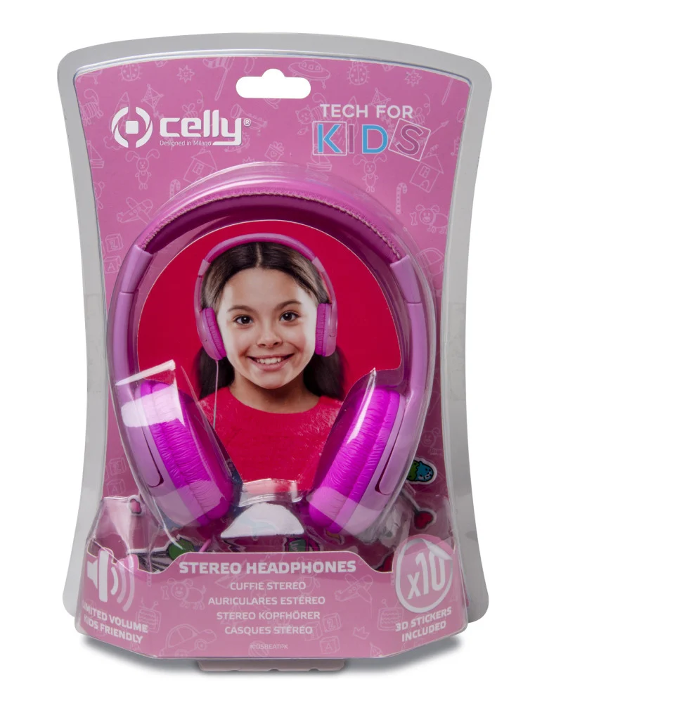 CELLY WIRED HEADPHONE + STICKER PK KIDSBEATPK