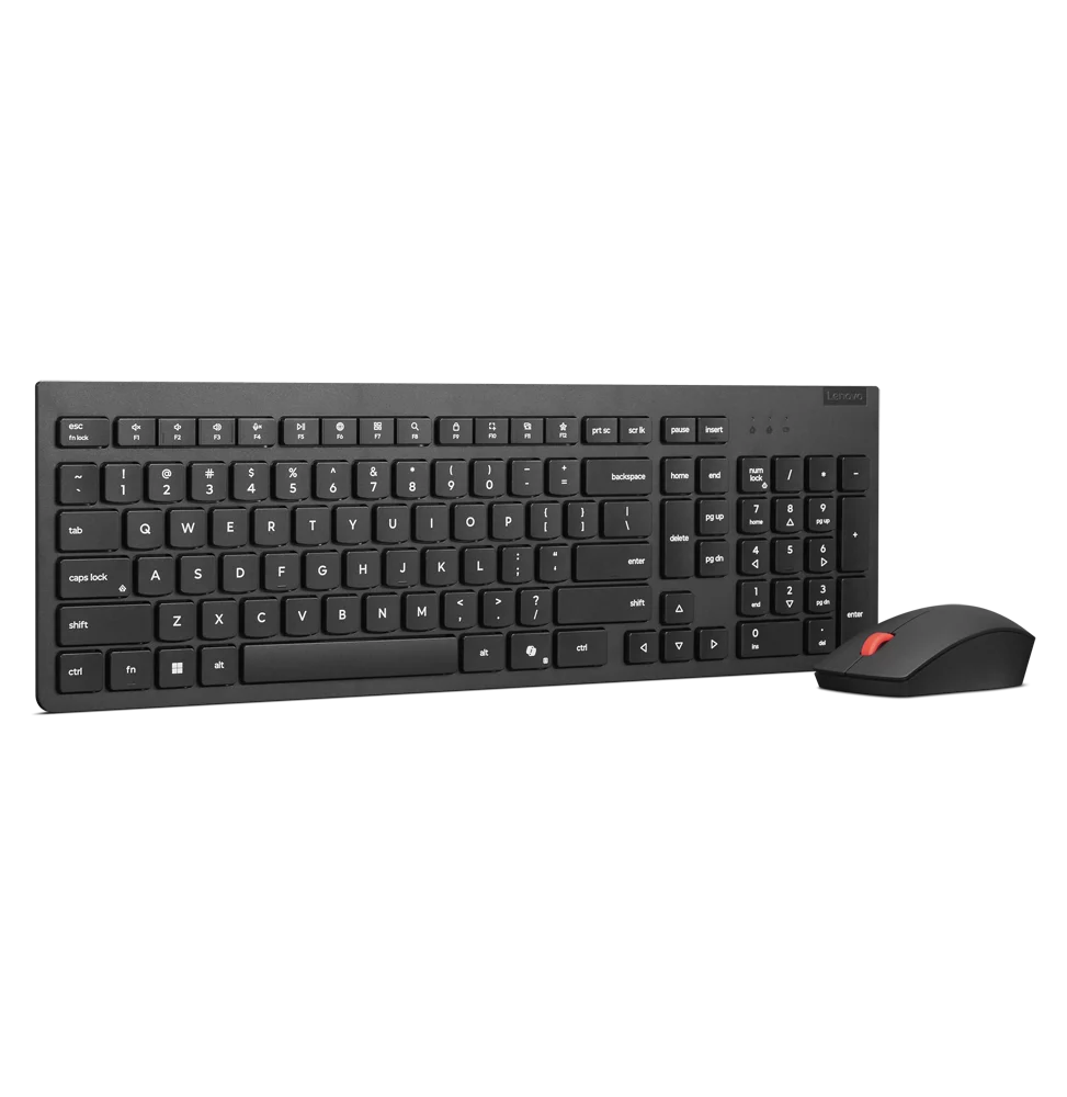 LENOVO PACK CLAVIER/SOURIS 4X31R64464 Blth Lenovo Ess Wirelss Combo Keyboard&Mouse Gen2 Black-French 4X31R64464