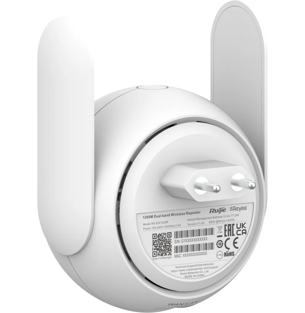 Reyee Repeteur WiFi Dual-Band 1200Mbps Mesh RG-EW1200R