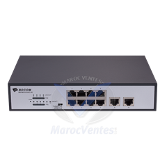 Switch 8 ports 4 port PoE+ 100M  et 2 ports liaison montante 100 Mbps non géré